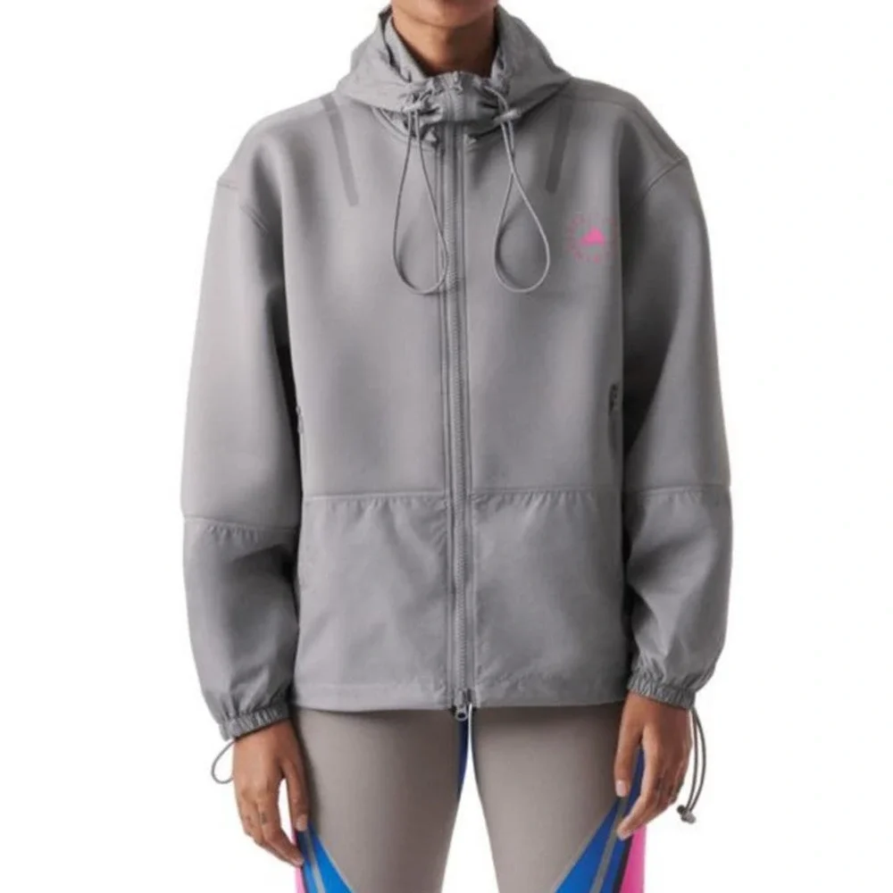 NEW ADIDAS BY STELLA MCCARTNEY Gray Scuba Jacket Size Small - Picture 1 of 12